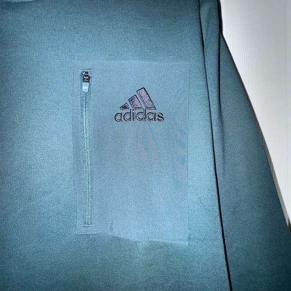 Adidas Green Hoodie with Chest Pocket - Picture 3 of 7
